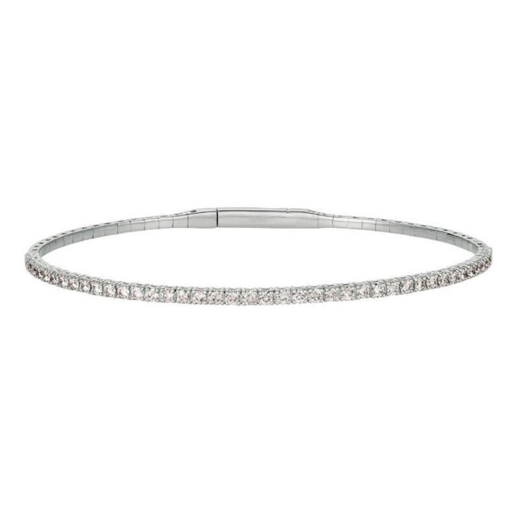 200 Ct Diamond Flexible Bangle Bracelet